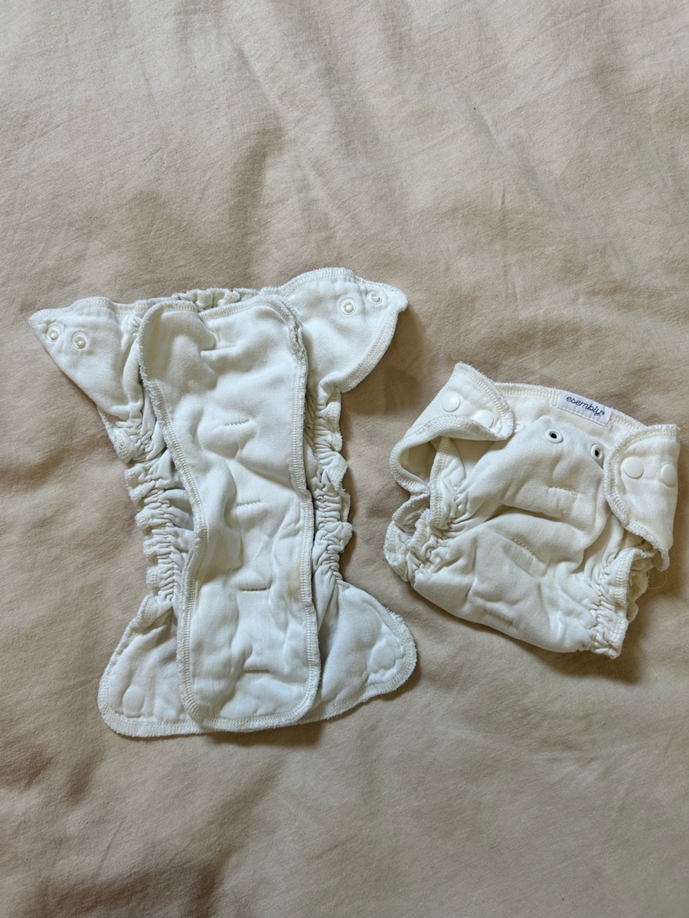 Cloth Diaper Cover Set - Cream